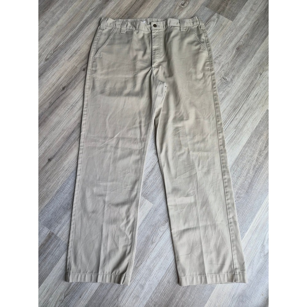 Carhartt B290KHI Relaxed Fit Khaki Work Pants Mens 40x34 Tan Twill Trousers